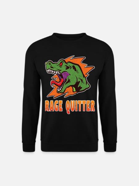 Gamer Rage Quit Dinosaur - Unisex Sweatshirt - black