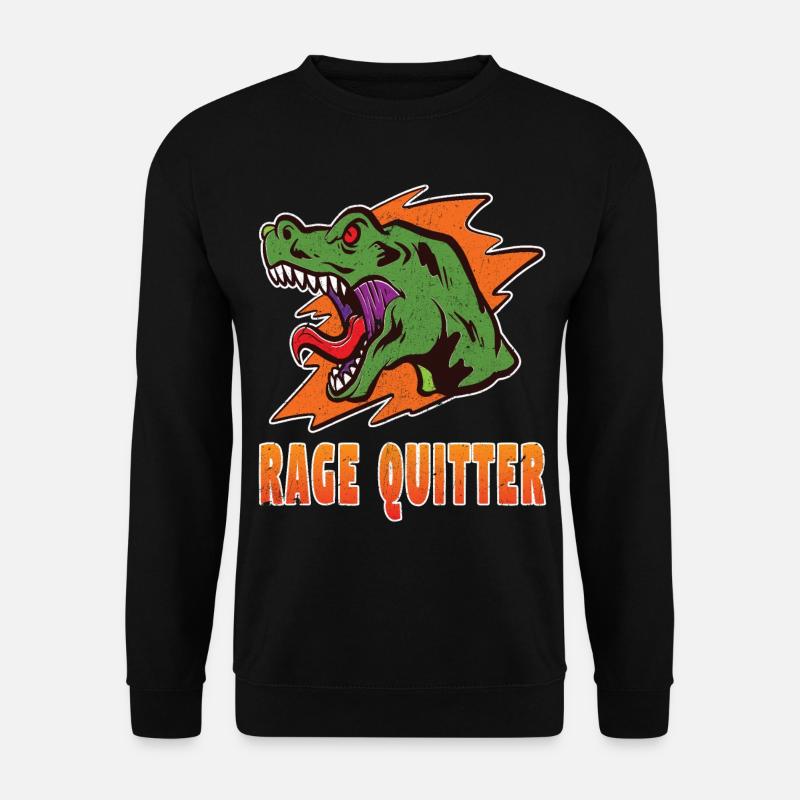 Gamer Rage Quit Dinosaurier - Unisex Pullover - Schwarz