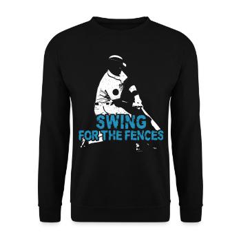 Baseball Fan Vintage Batter Swing - Unisex Pullover - Schwarz - Vorne - Alina (178cm) & Michal (187cm)