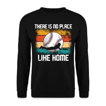 Baseball Fan Field Diamond Vintage - Unisex Pullover - Schwarz - Vorne - Alina (178cm) & Michal (187cm)