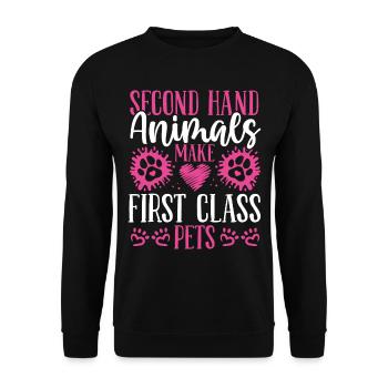 Foster Animal Care Shelter Animals Animal Rescuer - Unisex Sweatshirt - black - Front - Alina (178cm) & Michal (187cm)