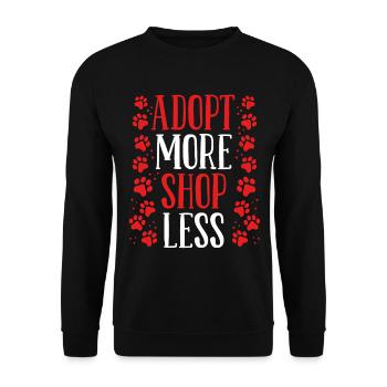 Animal Rescuer Adopt More Shop Less Cat Rescuer - Unisex Pullover - Schwarz - Vorne - Alina (178cm) & Michal (187cm)