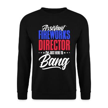 Drôle de feu d’artifice pyrotechnicien disant - Sweat-shirt Unisexe - noir - Devant - Alina (178cm) & Michal (187cm)