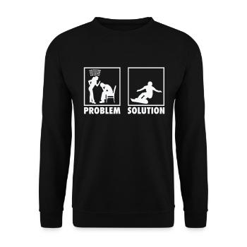 Snowboarding Snowboarder Athletes Statement - Unisex Sweatshirt - black - Front - Alina (178cm) & Michal (187cm)