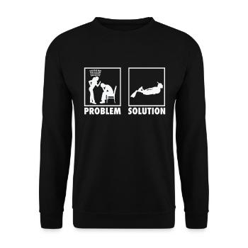 Snorkeling Snorkeler Statement Problem Solution. - Unisex Pullover - Schwarz - Vorne - Alina (178cm) & Michal (187cm)