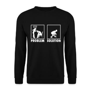 Wrestling Wrestlers Statement Problem Solution. - Unisex Sweatshirt - black - Front - Alina (178cm) & Michal (187cm)