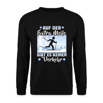 Skieurs de fond Extra mile biathlon skieurs de fond - Sweat-shirt Unisexe - noir - Devant - Alina (178cm) & Michal (187cm)