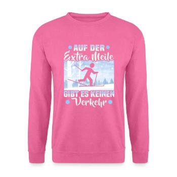 Langläufer Extra Meile Biathlon Skilangläufer - Unisex Pullover - Pink - Vorne