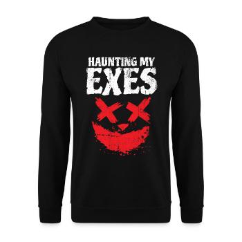 Halloween design for the Halloween party - Unisex Sweatshirt - black - Front - Alina (178cm) & Michal (187cm)