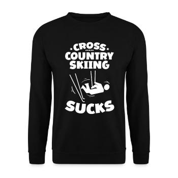 Cross-country biathlon cross-country skiers - Unisex Sweatshirt - black - Front - Alina (178cm) & Michal (187cm)