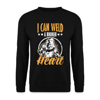 Welder Spruch Design for MetalWorkers - Unisex Sweatshirt - black - Front - Alina (178cm) & Michal (187cm)