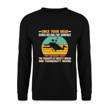 Instructeur de conception de plongée sous-marine Snorkeling - Sweat-shirt Unisexe - noir - Devant - Alina (178cm) & Michal (187cm)