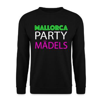 Mallorca Party Mädels - Unisex Pullover - Schwarz - Vorne - Alina (178cm) & Michal (187cm)