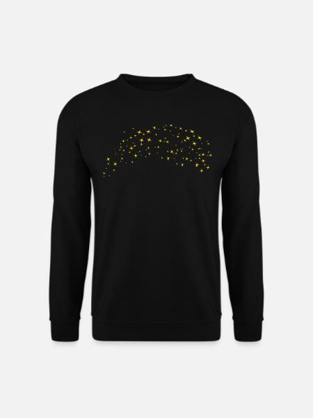 Goldener Sternenbogebn In Der Nacht - Unisex Pullover - Schwarz