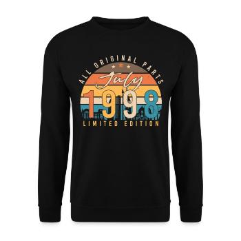 Millésime de juillet 1998 - Sweat-shirt Unisexe - noir - Devant - Alina (178cm) & Michal (187cm)