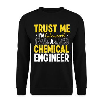 Funny Chemical Engineering School Engineer - Unisex Sweatshirt - black - Front - Alina (178cm) & Michal (187cm)