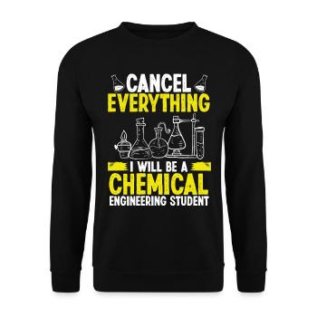 Chemical Engineering School Engineer Student - Unisex Sweatshirt - black - Front - Alina (178cm) & Michal (187cm)