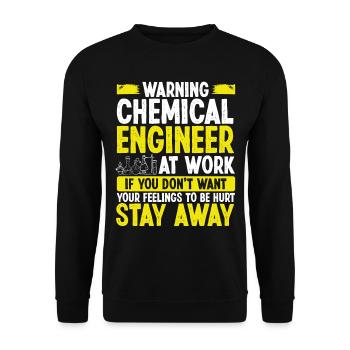 Funny Chemical Engineer Engineering - Unisex Sweatshirt - black - Front - Alina (178cm) & Michal (187cm)