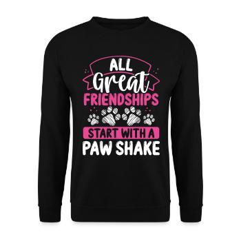 Dog Mom Dog Lover Funny Dog Owner Cute - Unisex Pullover - Schwarz - Vorne - Alina (178cm) & Michal (187cm)