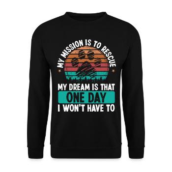 Chien Sauveteur Vintage Refuge Chiens Adoptez Chiens Animal - Sweat-shirt Unisexe - noir - Devant - Alina (178cm) & Michal (187cm)