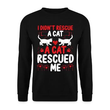 Foster Animals Shelter Cats Cat Rescuer Rescuer - Unisex Sweatshirt - black - Front - Alina (178cm) & Michal (187cm)