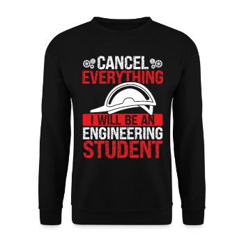 Funny Engineering Student Engineering School - Unisex Pullover - Schwarz - Vorne - Alina (178cm) & Michal (187cm)