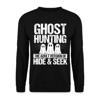 Ghost Hunting Version Adulte Drôle Chasseur de Fantômes - Sweat-shirt Unisexe - noir - Devant - Alina (178cm) & Michal (187cm)