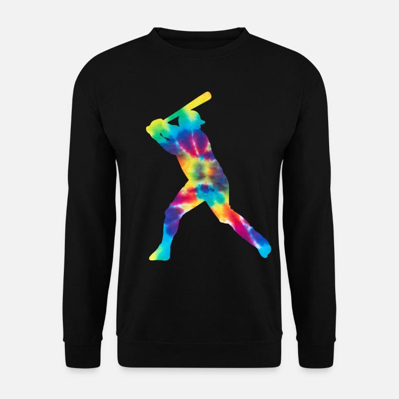Baseball Fan Tie Dye Batter - Unisex Sweatshirt - black