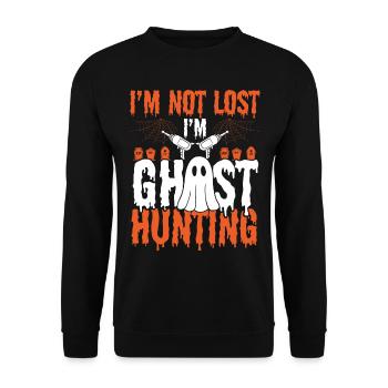 Drôle ghost hunter im pas perdu im ghost huntingFun - Sweat-shirt Unisexe - noir - Devant - Alina (178cm) & Michal (187cm)