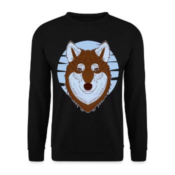 Husky sibérien - Sweat-shirt Unisexe - noir - Devant - Alina (178cm) & Michal (187cm)