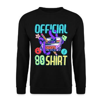 Fête de tenue des années 80 Devise des années 80Partie 1980 - Sweat-shirt Unisexe - noir - Devant - Alina (178cm) & Michal (187cm)