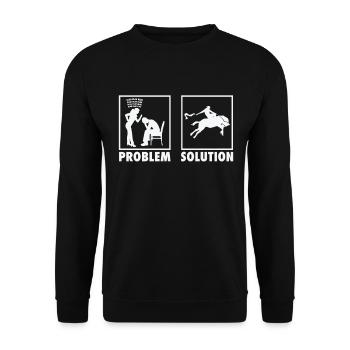 Rodeo Cowboys Statement Solution au problème. - Sweat-shirt Unisexe - noir - Devant - Alina (178cm) & Michal (187cm)