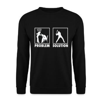 Baseball Baseball Players Statement Problem - Unisex Pullover - Schwarz - Vorne - Alina (178cm) & Michal (187cm)
