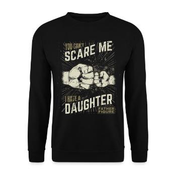 Father and Daughter - Fist bump Father Figure Father - Unisex Sweatshirt - black - Front - Alina (178cm) & Michal (187cm)