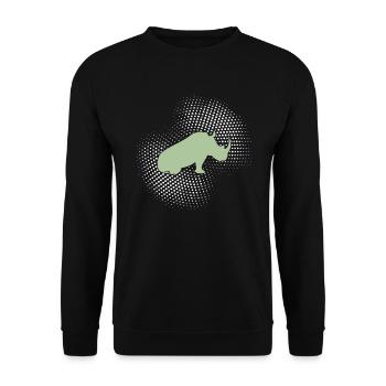 Rhinoceros - Unisex Sweatshirt - black - Front - Alina (178cm) & Michal (187cm)