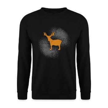 Elk - Unisex Sweatshirt - black - Front - Alina (178cm) & Michal (187cm)