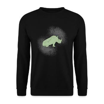 Rhinoceros - Unisex Sweatshirt - black - Front - Alina (178cm) & Michal (187cm)