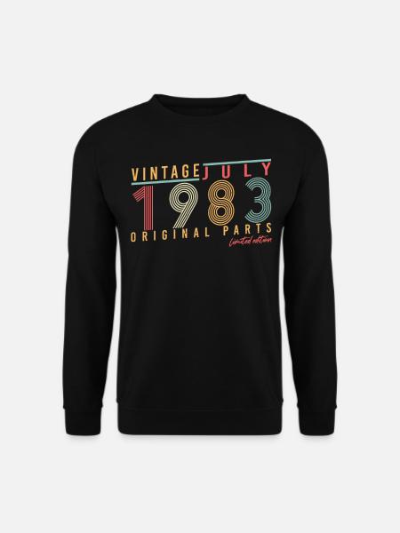 Retro 1983 Juillet - Sweat-shirt Unisexe - noir