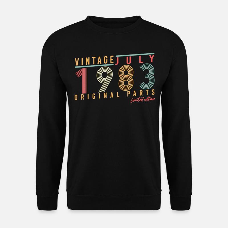 Retro 1983 Juli - Unisex Pullover - Schwarz