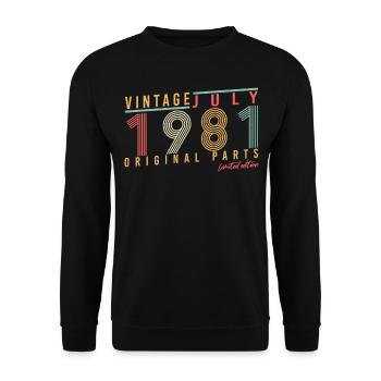 Original Juillet 1981 - Sweat-shirt Unisexe - noir - Devant - Alina (178cm) & Michal (187cm)