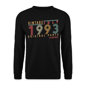 Year of construction 1993 in July - Unisex Sweatshirt - black - Front - Alina (178cm) & Michal (187cm)