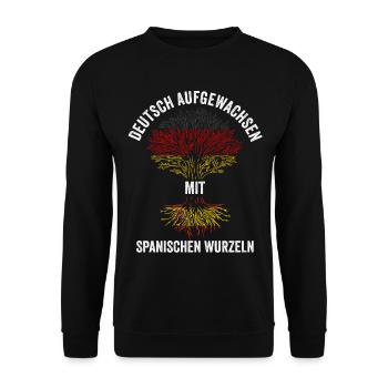Espana Deutschland Spanier Spanisches Spanien - Unisex Pullover - Schwarz - Vorne - Alina (178cm) & Michal (187cm)