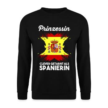 Prinzessin Espana Spanier Spanisches Spanien - Unisex Pullover - Schwarz - Vorne - Alina (178cm) & Michal (187cm)