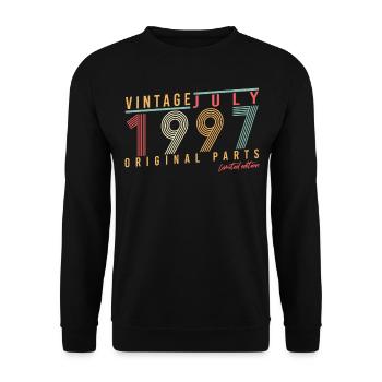 Mois de naissance Juillet 1997 - Sweat-shirt Unisexe - noir - Devant - Alina (178cm) & Michal (187cm)