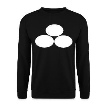 Trois ovales blancs - Sweat-shirt Unisexe - noir - Devant - Alina (178cm) & Michal (187cm)