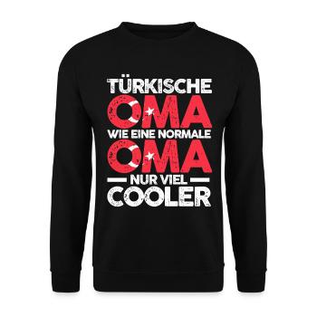 Türkiye Türkin Türkeiische Oma Türkei - Unisex Pullover - Schwarz - Vorne - Alina (178cm) & Michal (187cm)