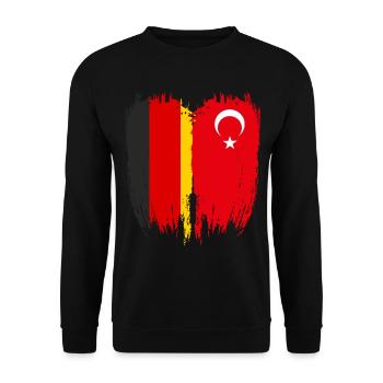 Germany Flag Turkey - Unisex Sweatshirt - black - Front - Alina (178cm) & Michal (187cm)