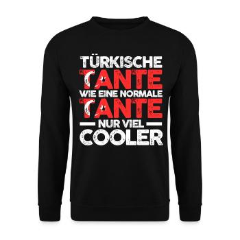 Türkiye Türkin Tante Türkei - Unisex Pullover - Schwarz - Vorne - Alina (178cm) & Michal (187cm)