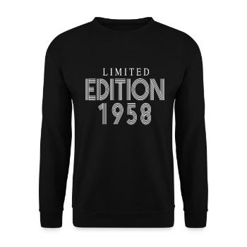 Limited Edition 1958 - Unisex Pullover - Schwarz - Vorne - Alina (178cm) & Michal (187cm)
