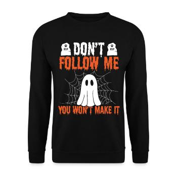 Ghost Hunter Ne me suis pas vous Ghost Hunting - Sweat-shirt Unisexe - noir - Devant - Alina (178cm) & Michal (187cm)